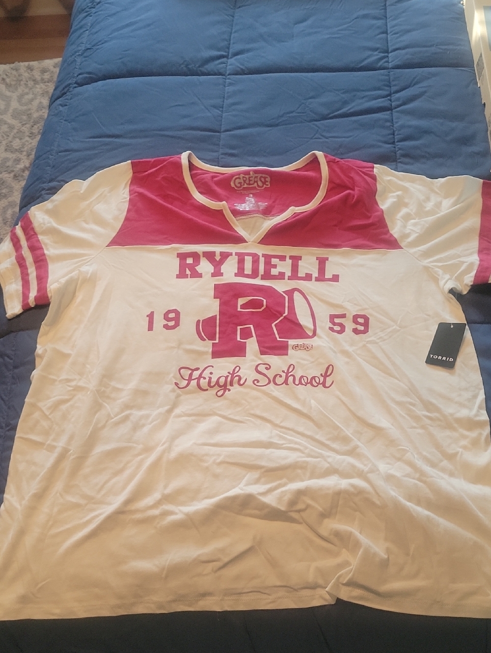 torrid White & Dark Red Rydell High School Graphic Tee